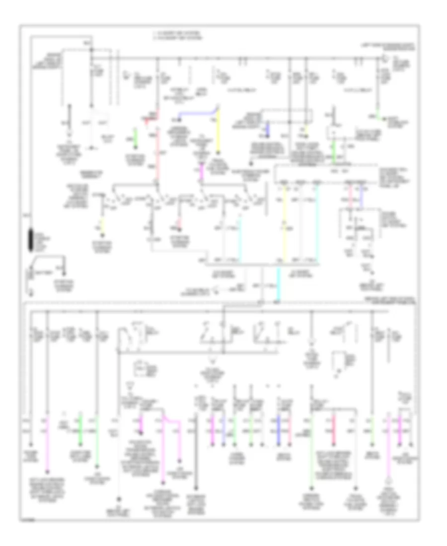 Power Distribution Wiring Diagram Except Hybrid 1 of 3 for Toyota Highlander Limited 2011