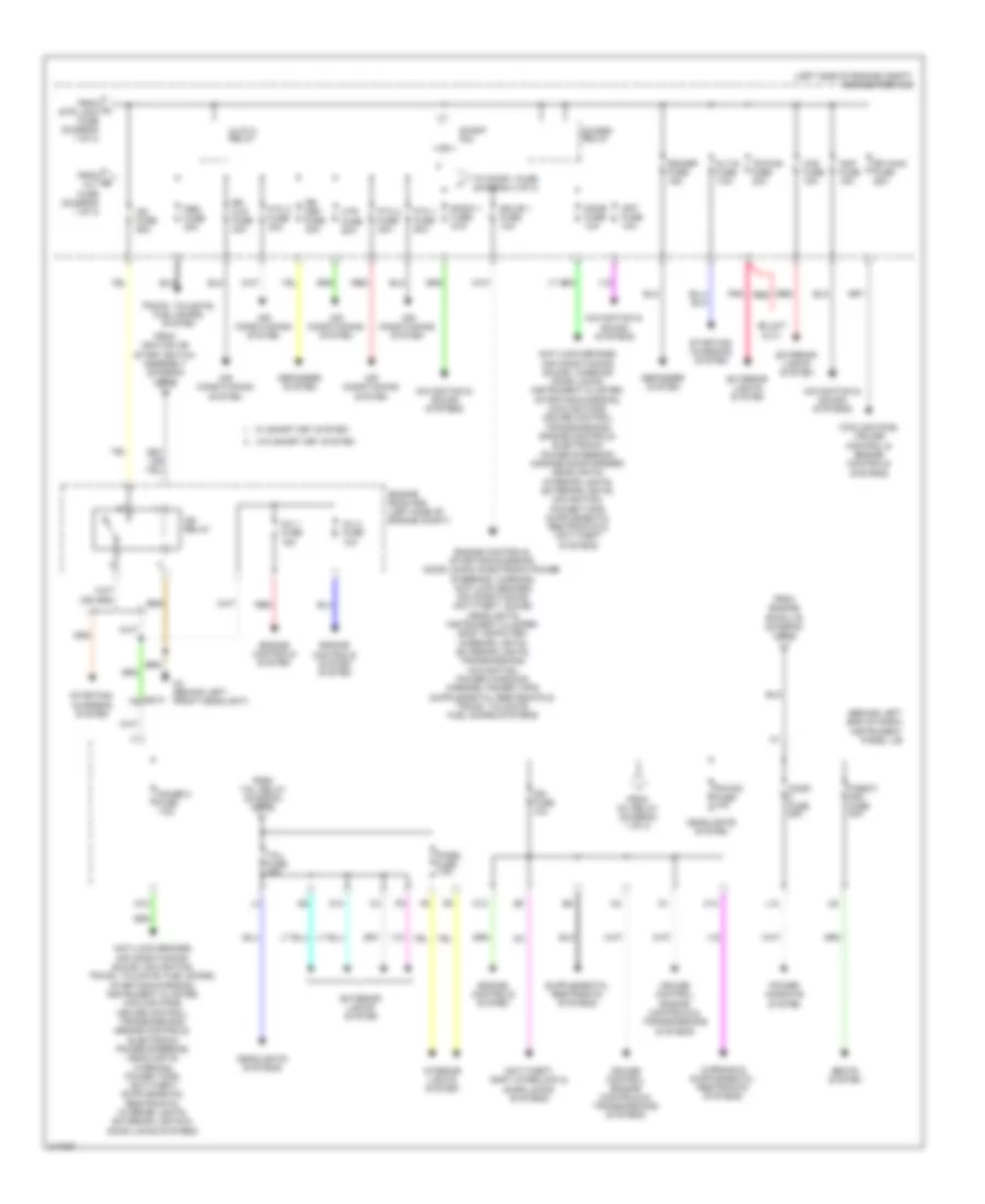 Power Distribution Wiring Diagram Except Hybrid 2 of 3 for Toyota Highlander Limited 2011