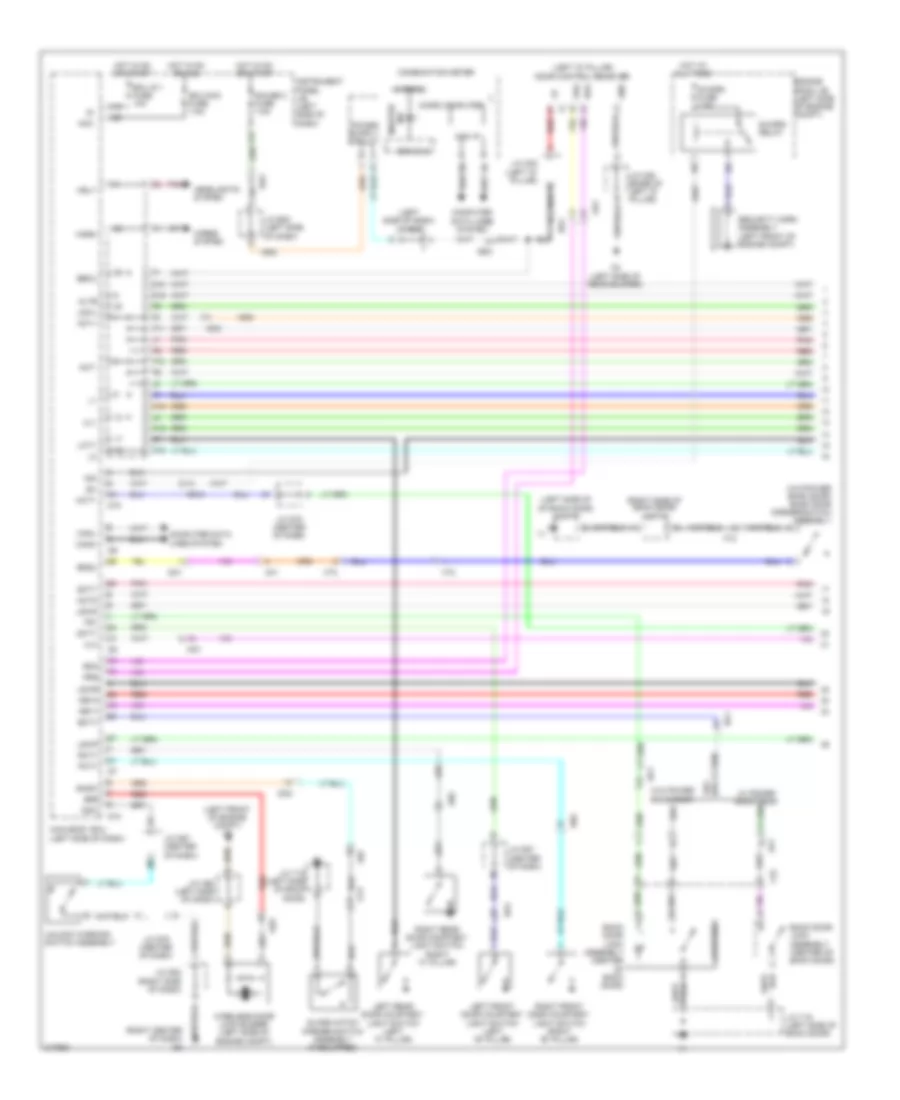 Power Door Locks Wiring Diagram, Hybrid without Smart Key System (1 of 2) for Toyota Highlander Limited 2011