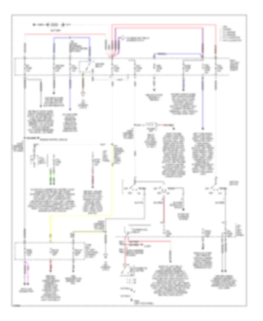 Power Distribution Wiring Diagram 1 of 2 for Toyota T100 1998