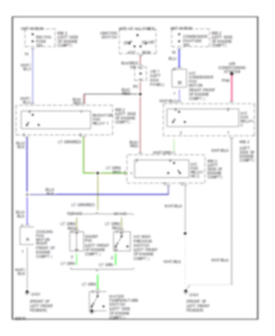 Cooling Fan Wiring Diagram for Toyota Tercel 1991