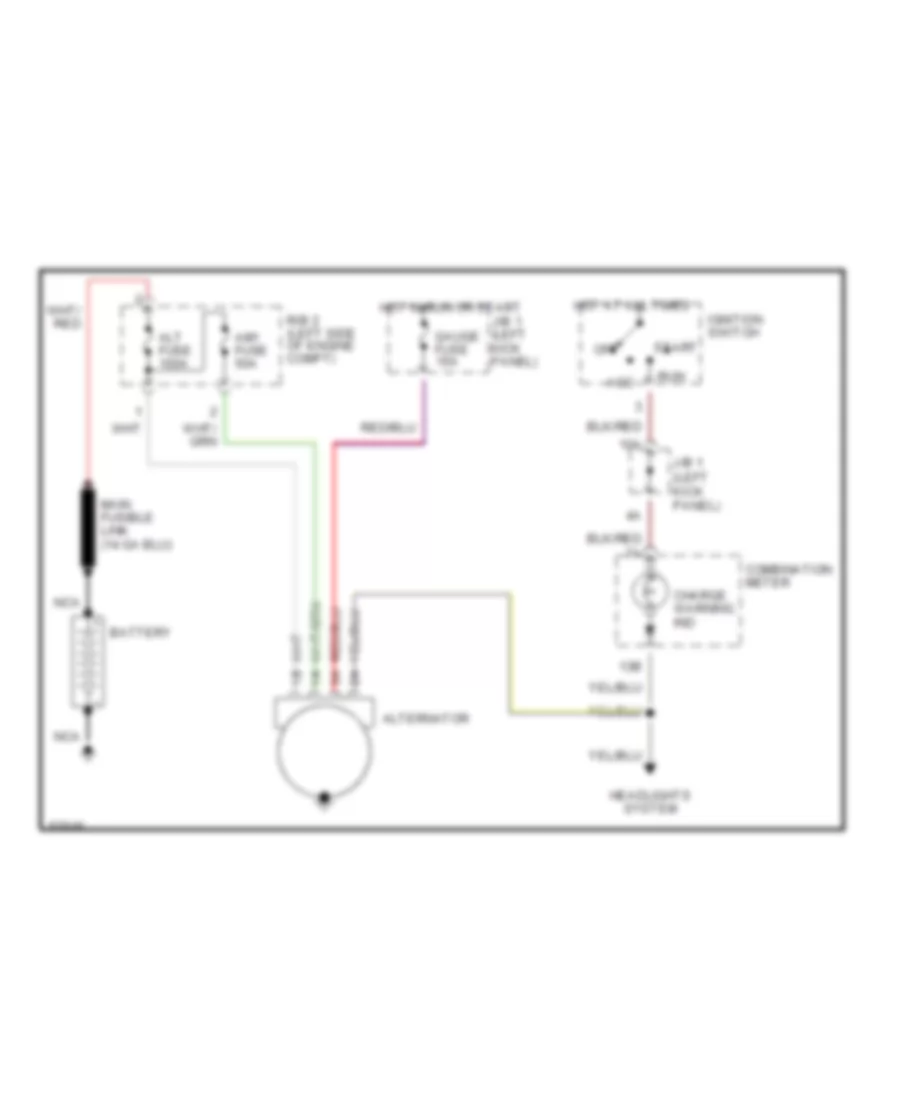 Charging Wiring Diagram for Toyota Tercel 1991