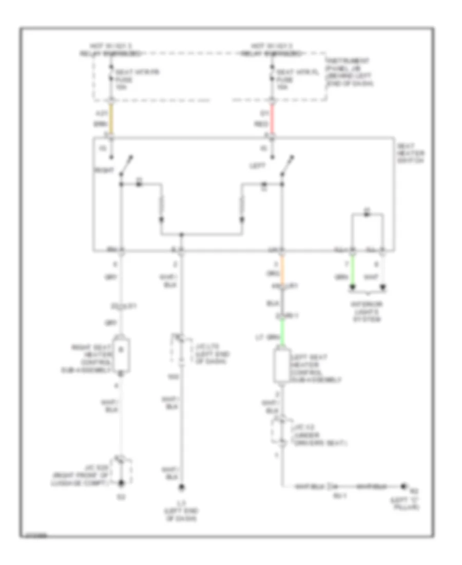 Heated Seats Wiring Diagram for Toyota Prius V 2013