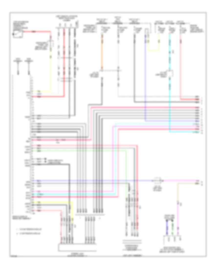 Radio Wiring Diagram with Radio  Display Receiver Type 1 of 3 for Toyota Prius V 2013