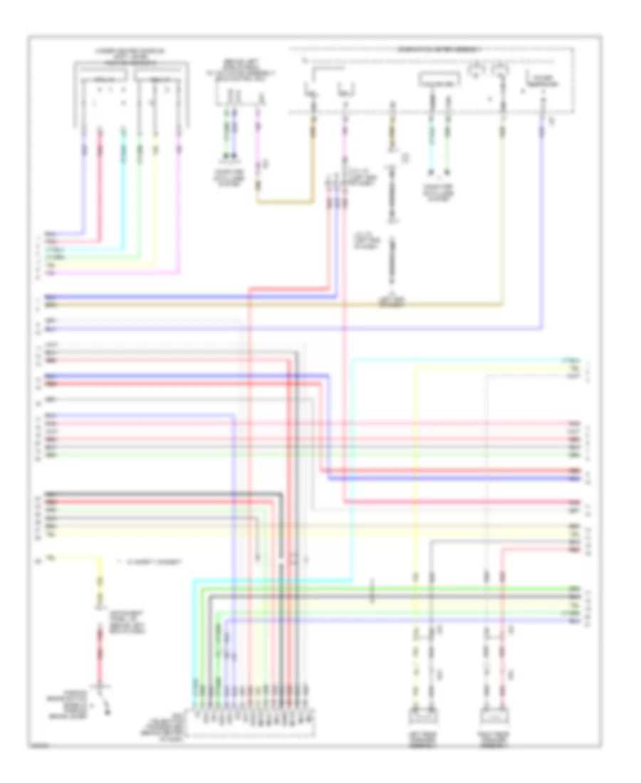 Radio Wiring Diagram, without Radio  Display Receiver Type (3 of 4) for Toyota Prius V 2013