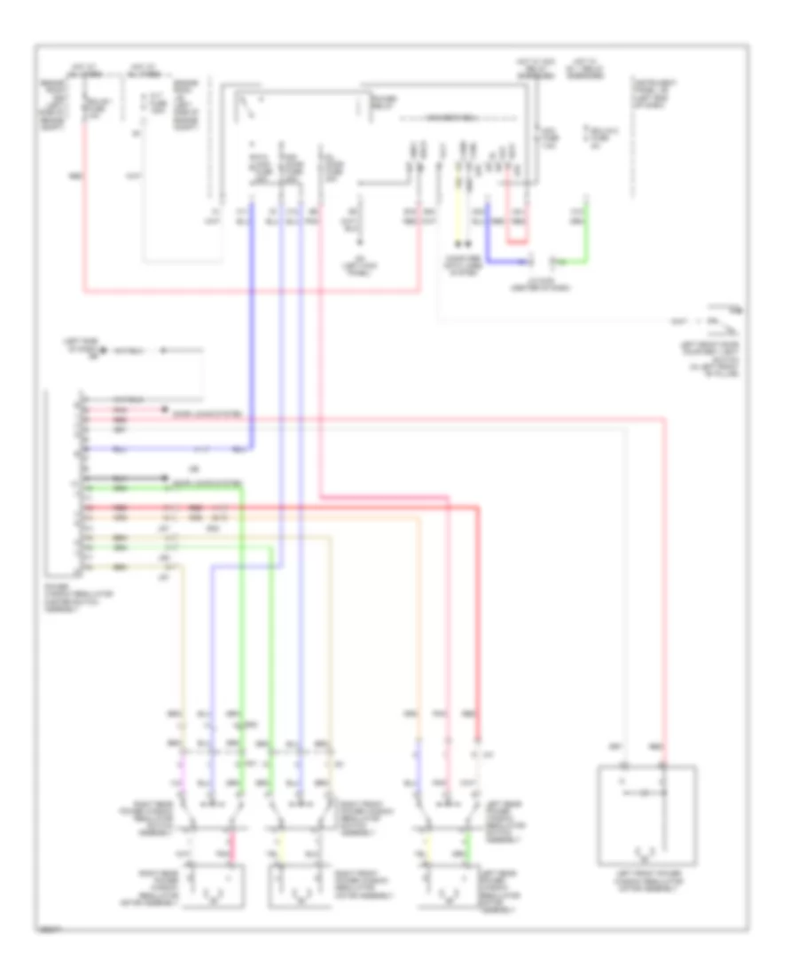 Power Windows Wiring Diagram, Except EV without Jam Protection for Toyota RAV4 EV 2013