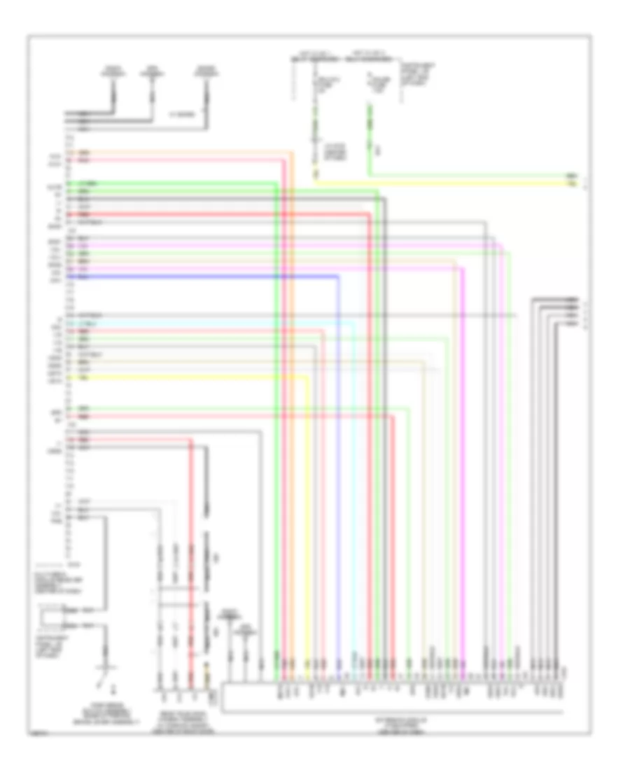 Radio Wiring Diagram, Except EV with Built-in Amplifier  Multi-Media Module (1 of 4) for Toyota RAV4 EV 2013