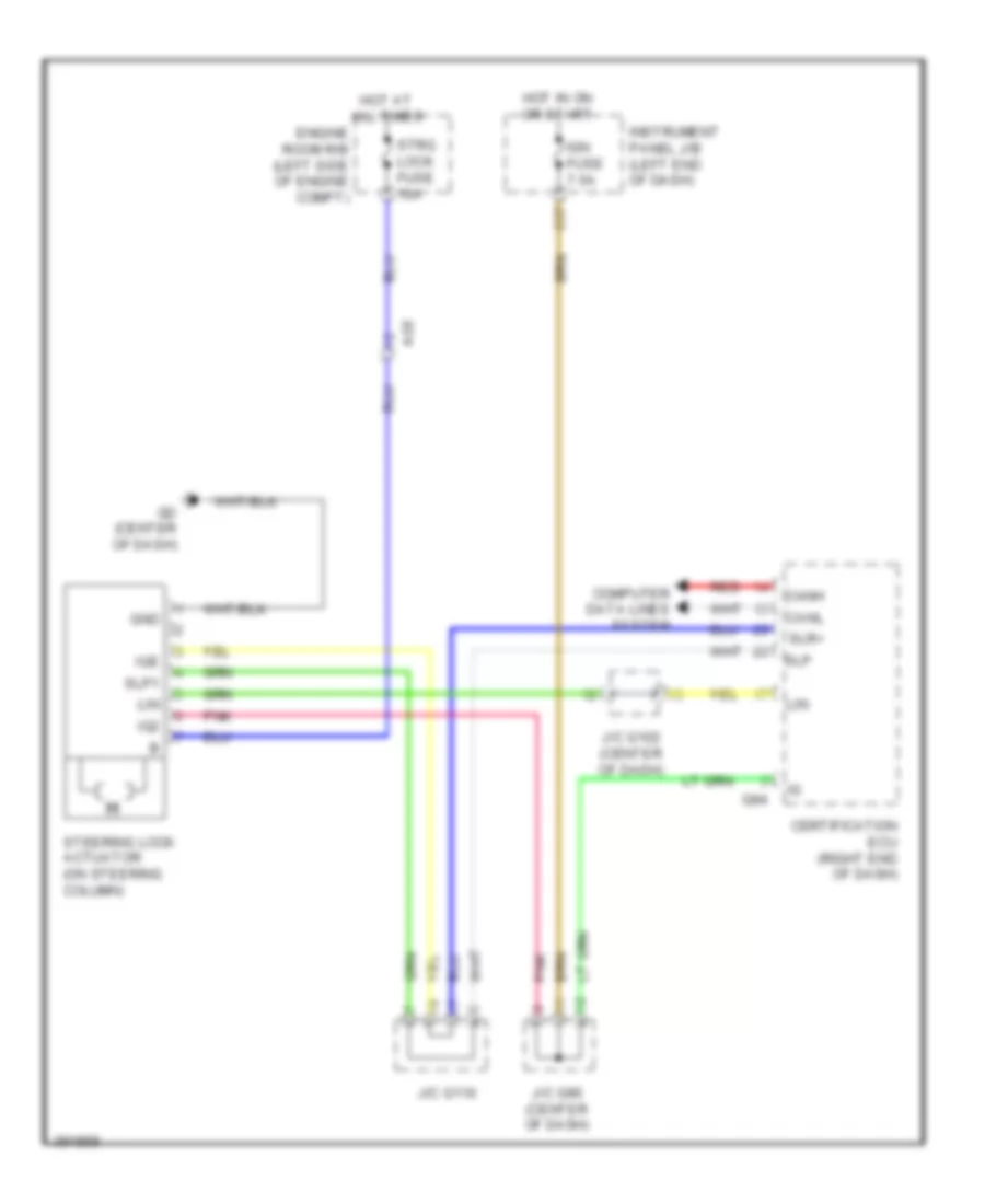 Steering Column Wiring Diagram, Except EV for Toyota RAV4 EV 2013