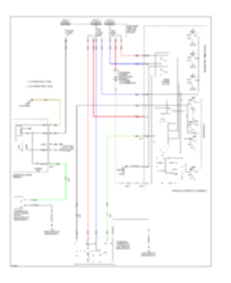 Front WiperWasher Wiring Diagram, Except EV for Toyota RAV4 EV 2013
