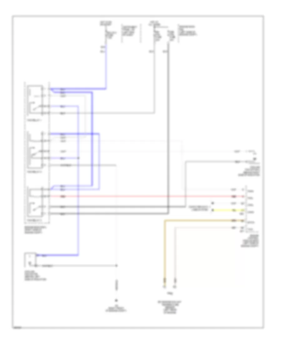 Cooling Fan Wiring Diagram, Except EV for Toyota RAV4 EV 2013
