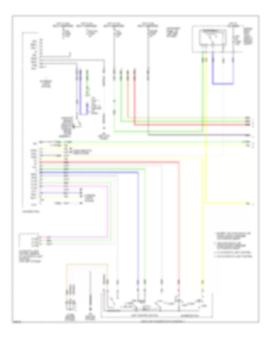 Headlights Wiring Diagram, Except EV (1 of 2) for Toyota RAV4 EV 2013