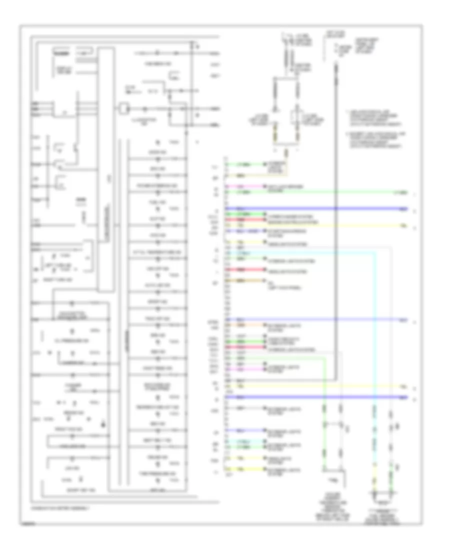 Instrument Cluster Wiring Diagram Except EV 1 of 2 for Toyota RAV4 EV 2013