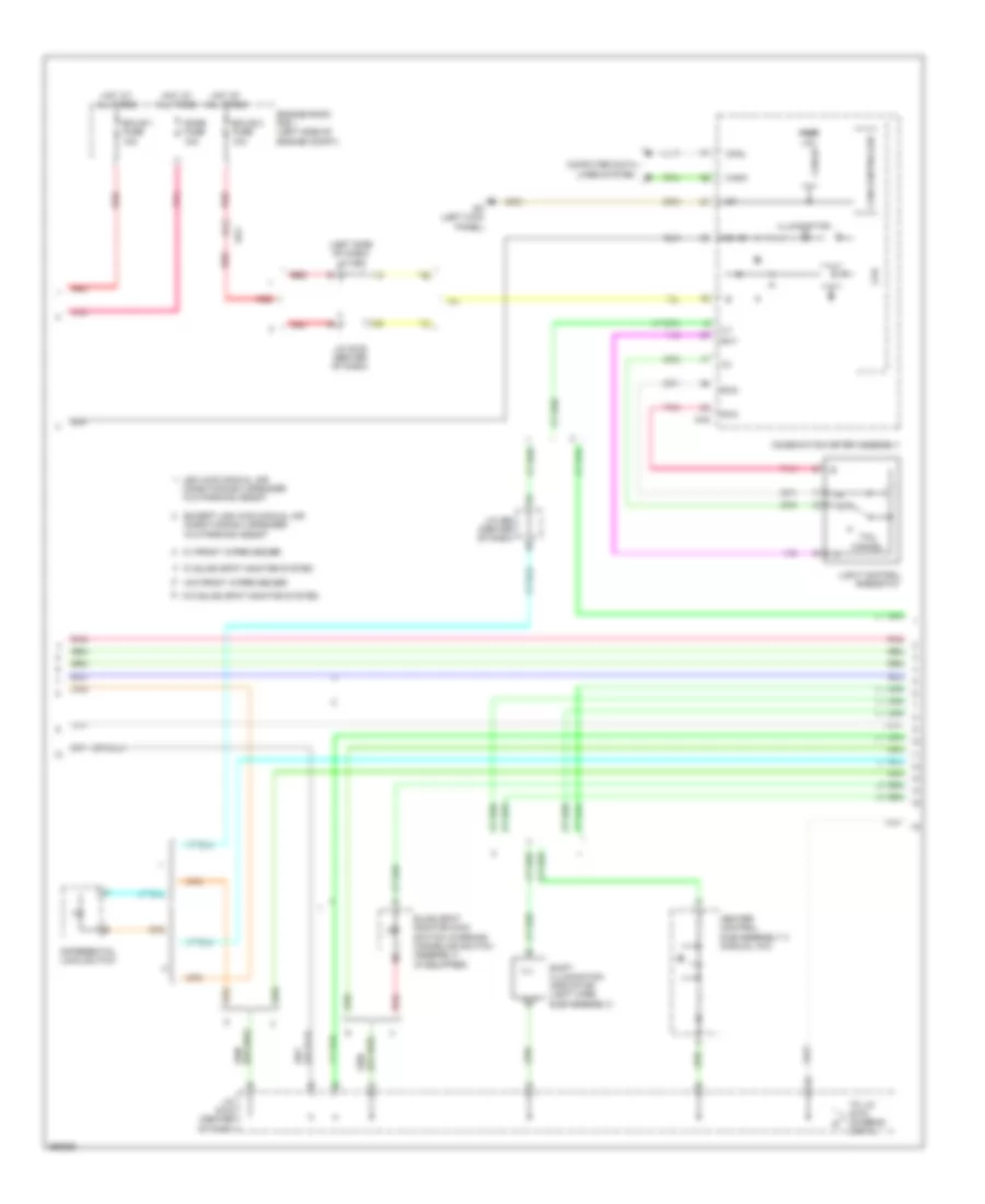 Instrument Illumination Wiring Diagram, Except EV (2 of 4) for Toyota RAV4 EV 2013
