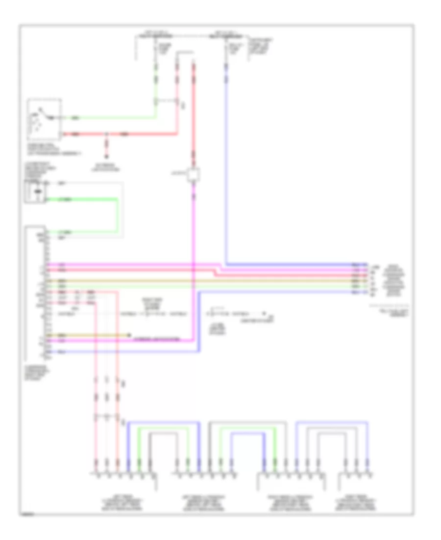 Parking Assistant Wiring Diagram for Toyota RAV4 EV 2013