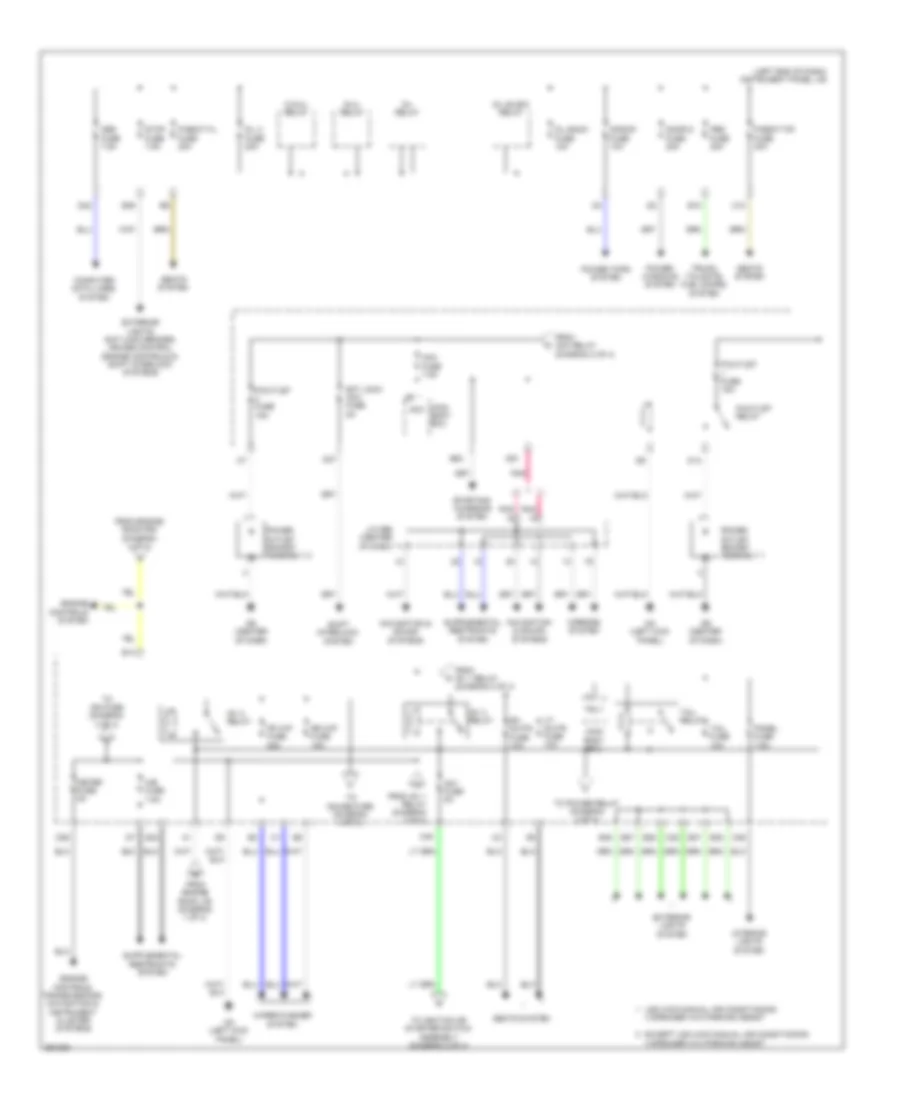 Power Distribution Wiring Diagram, Except EV (3 of 4) for Toyota RAV4 EV 2013