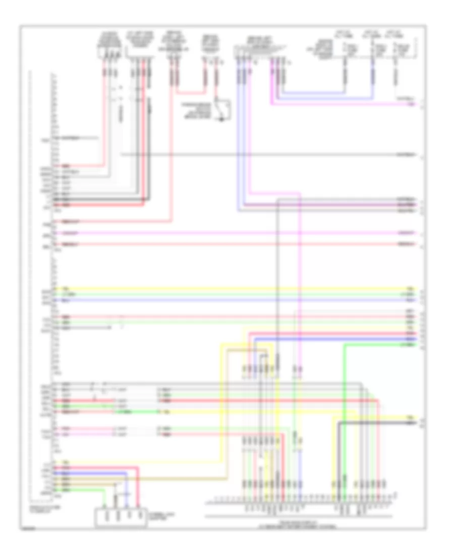 Navigation Wiring Diagram Rear View Monitor  Audio System 1 of 3 for Toyota Sienna CE 2009