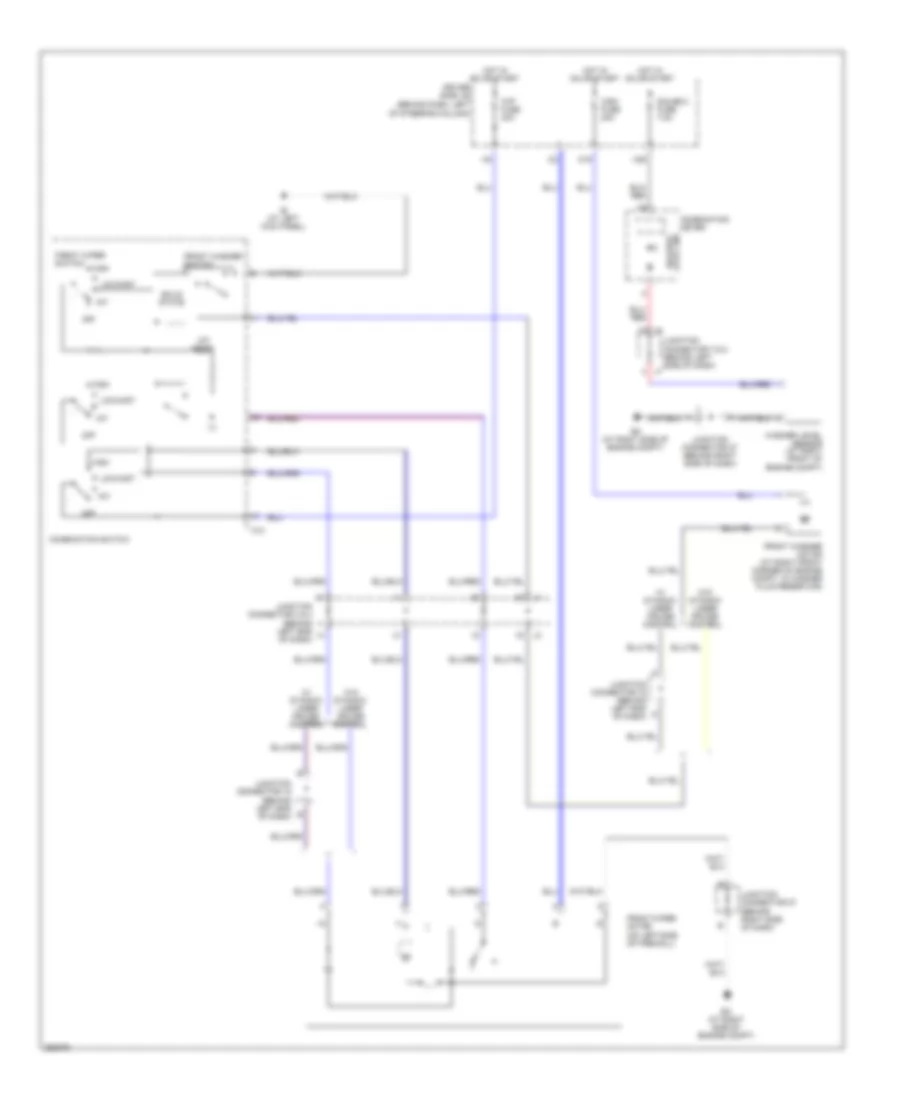Электросхема передних стеклоочистителей дворников и омывателя лобового стекла для Toyota Sienna CE 2009