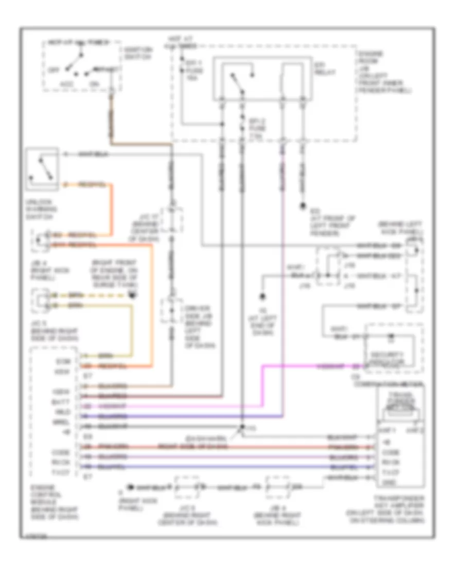 Immobilizer Wiring Diagram for Toyota Avalon XL 2003