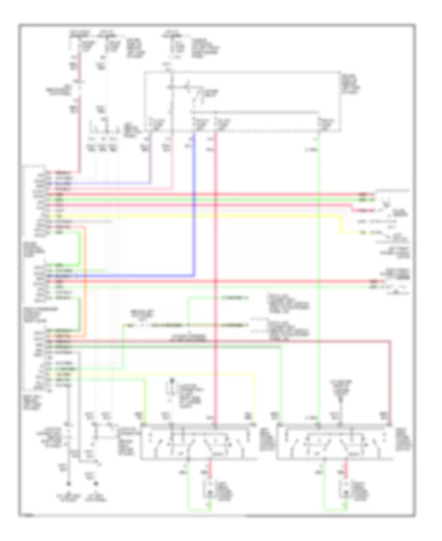 Power Windows Wiring Diagram for Toyota Avalon XL 2003
