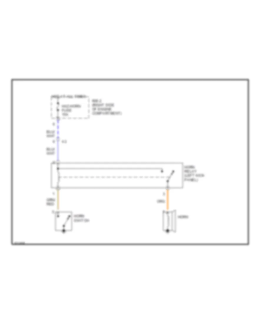 Horn Wiring Diagram for Toyota Pickup DX 1995