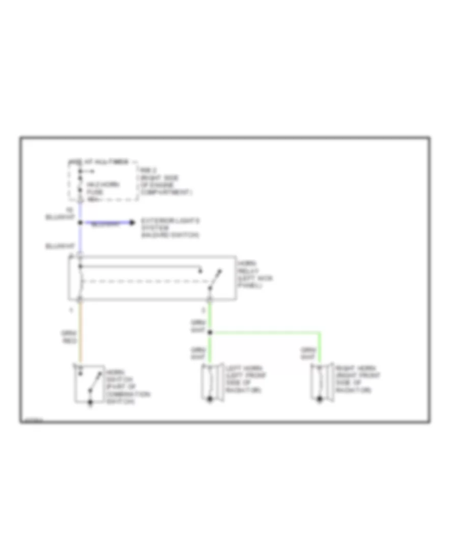Horn Wiring Diagram for Toyota T100 1994