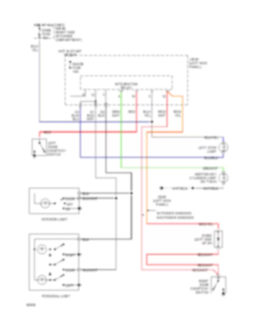 Courtesy Lamps Wiring Diagram for Toyota T100 1994