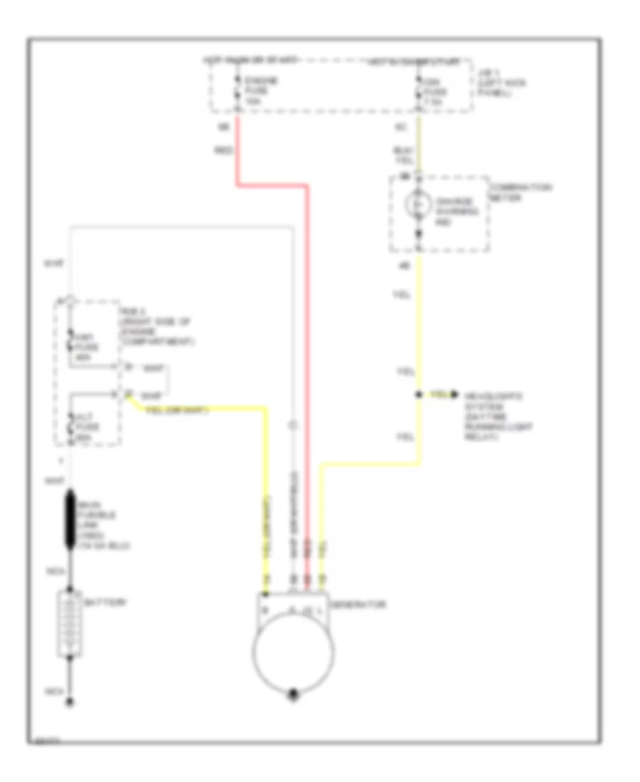 3 0L Charging Wiring Diagram for Toyota T100 1994