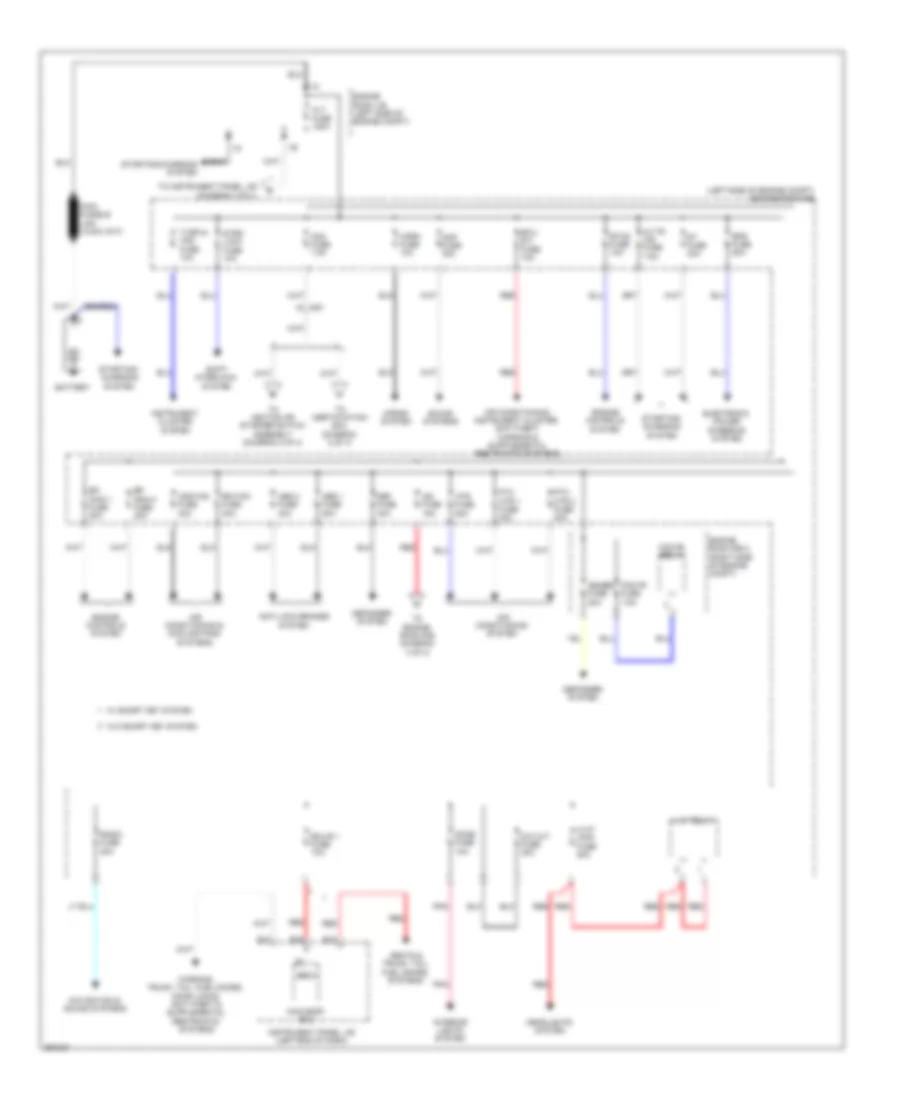 Power Distribution Wiring Diagram, Except EV (1 of 4) for Toyota RAV4 Limited 2013