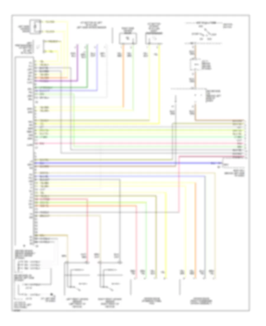 Supplemental Restraints Wiring Diagram 1 of 2 for Toyota Avalon XLS 2003
