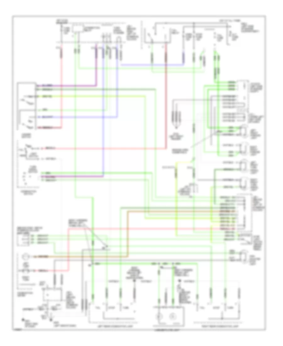 Exterior Lamps Wiring Diagram for Toyota Tacoma 1998