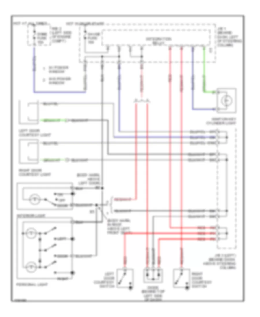 Courtesy Lamps Wiring Diagram for Toyota Tacoma 1998