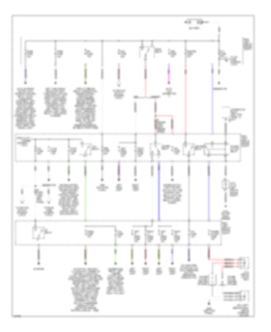 Power Distribution Wiring Diagram 1 of 2 for Toyota Tacoma 1998