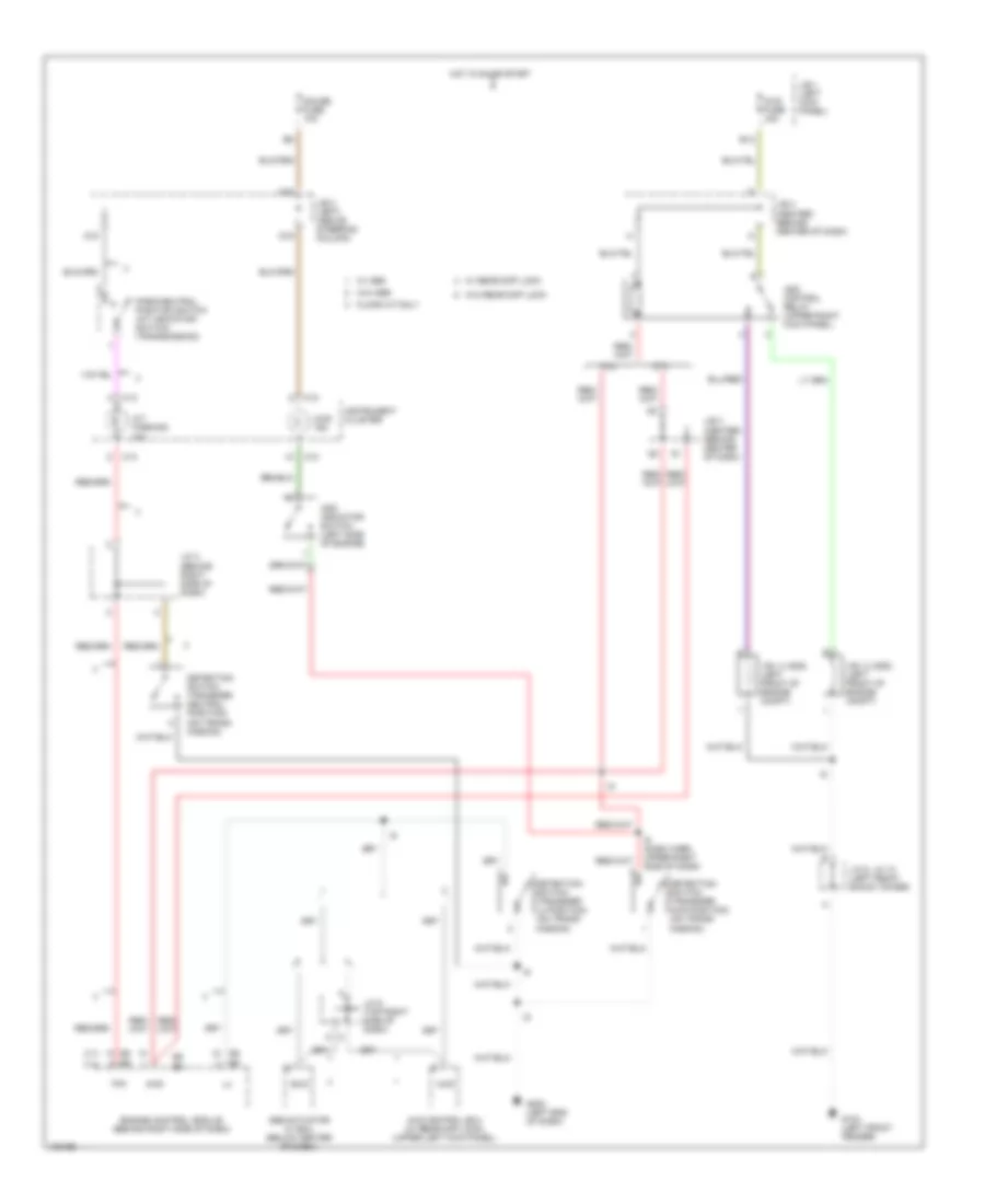 4WD Wiring Diagram, without 2-4 Select Switch for Toyota Tacoma 1998