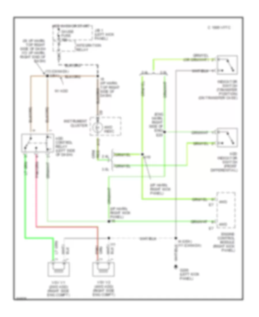 Transfer Case Wiring Diagram, MT for Toyota Pickup SR5 1995