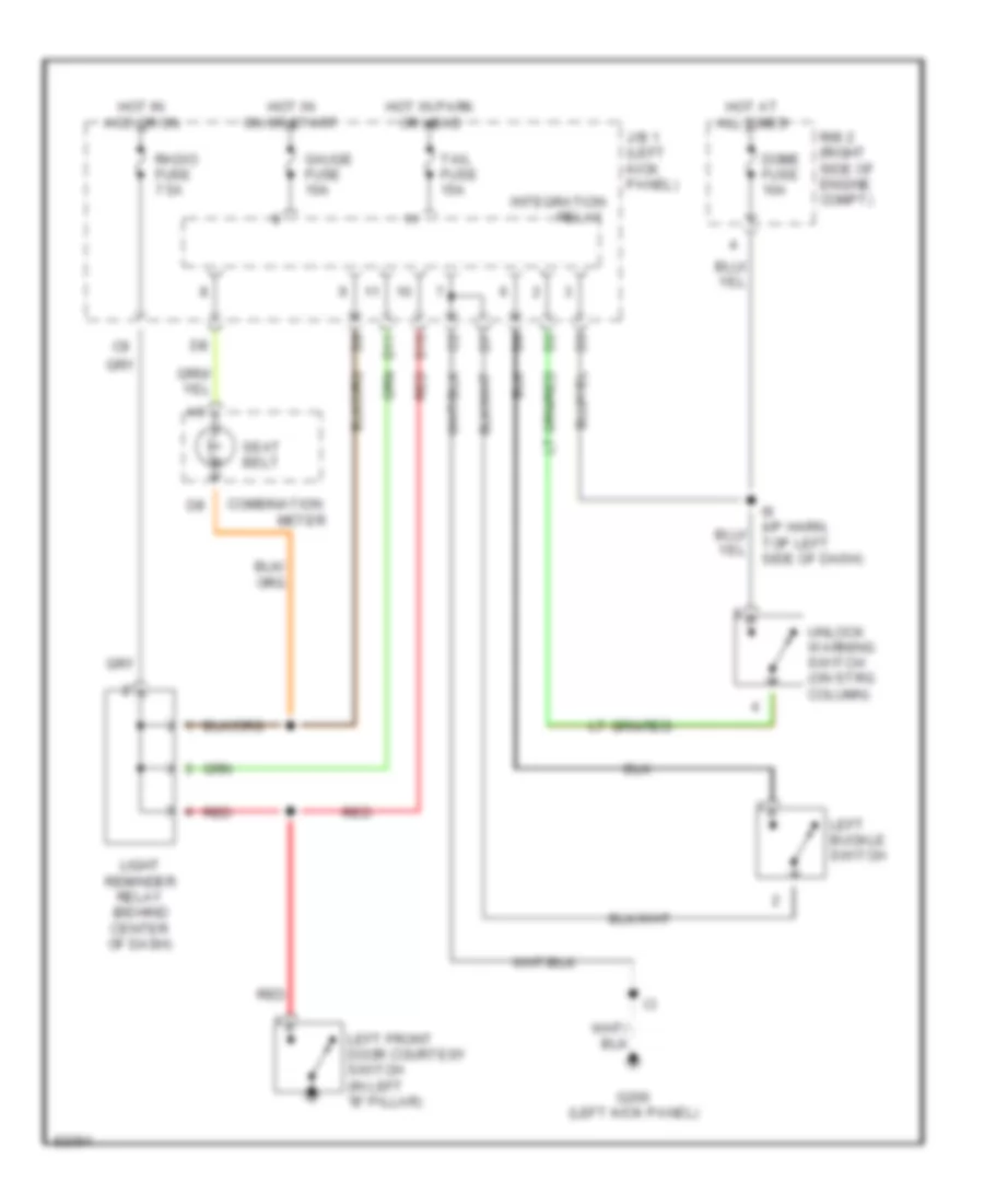 Warning System Wiring Diagrams for Toyota Pickup SR5 1995