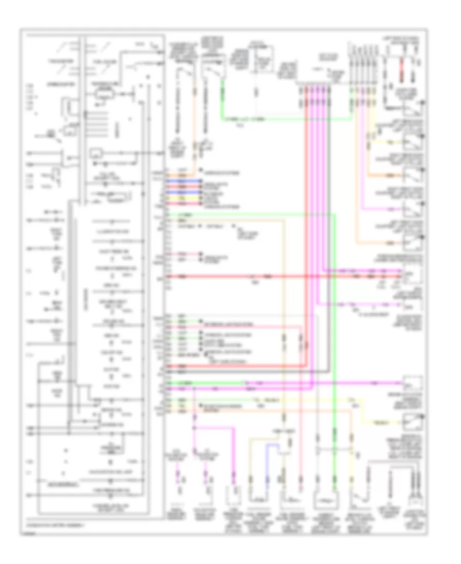Instrument Cluster Wiring Diagram for Toyota Matrix S 2011