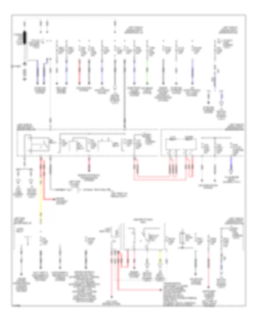 Power Distribution Wiring Diagram 1 of 3 for Toyota Matrix S 2011