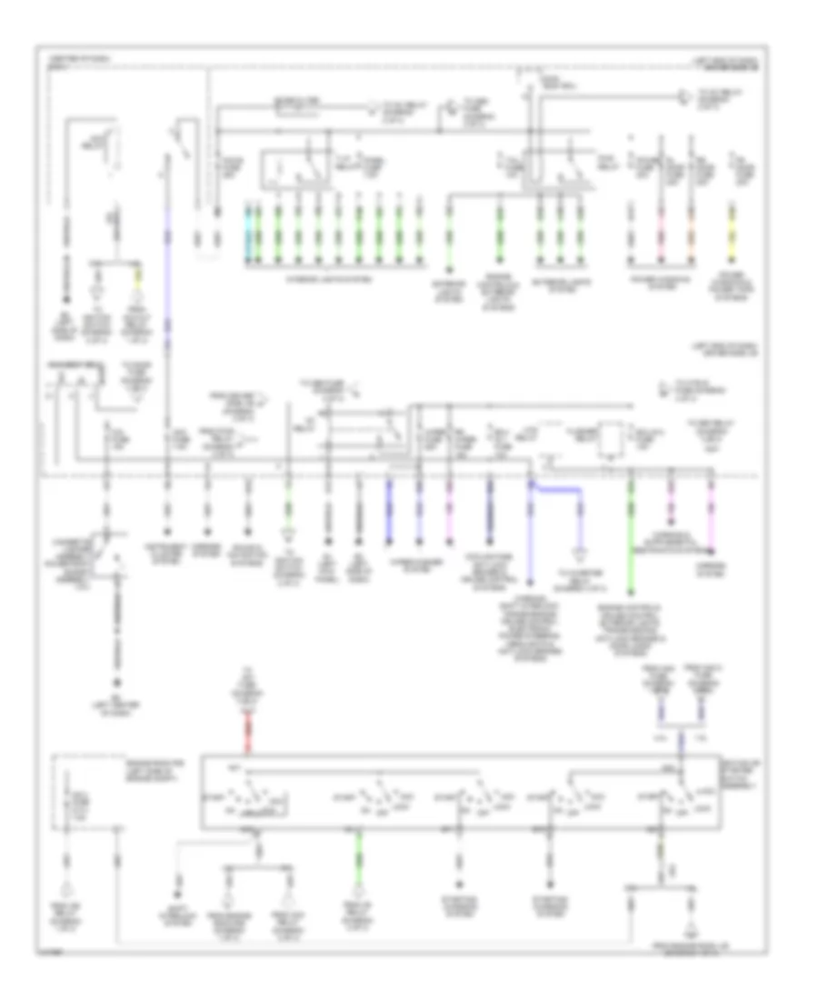 Power Distribution Wiring Diagram 2 of 3 for Toyota Matrix S 2011