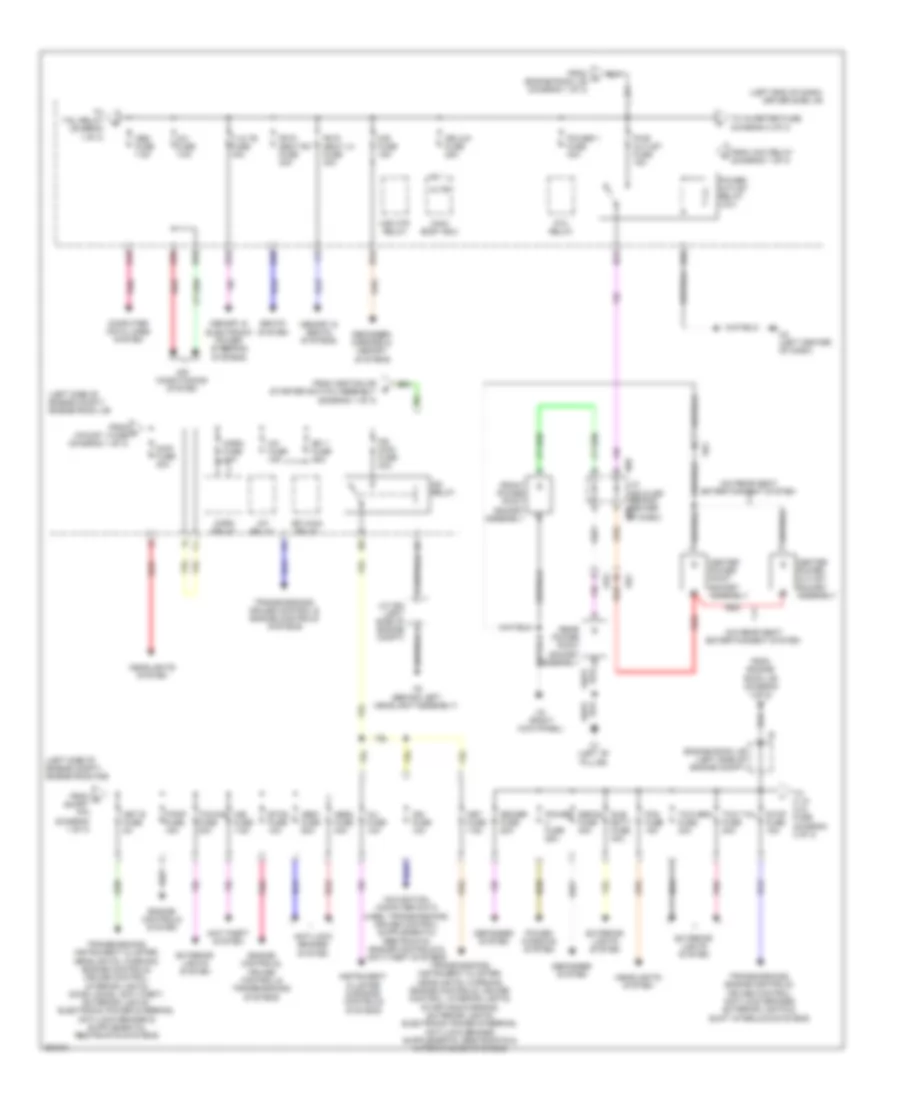 Power Distribution Wiring Diagram (2 of 3) for Toyota Sequoia Limited 2013
