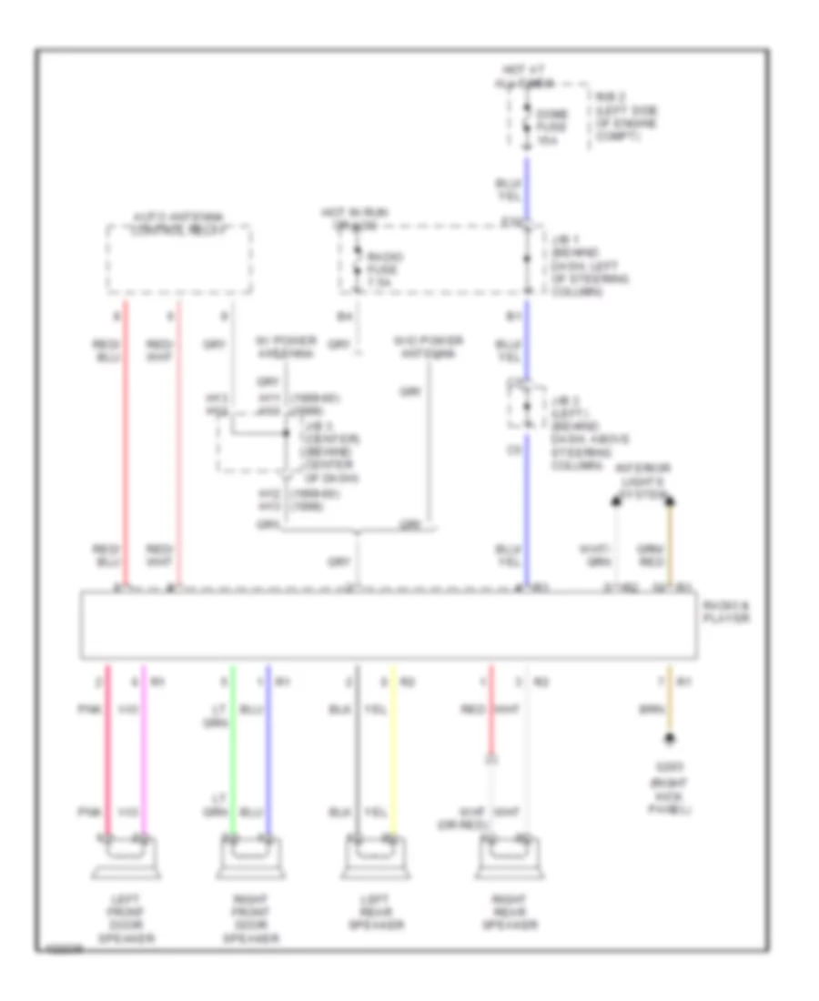 Radio Wiring Diagrams for Toyota Tacoma PreRunner 1998