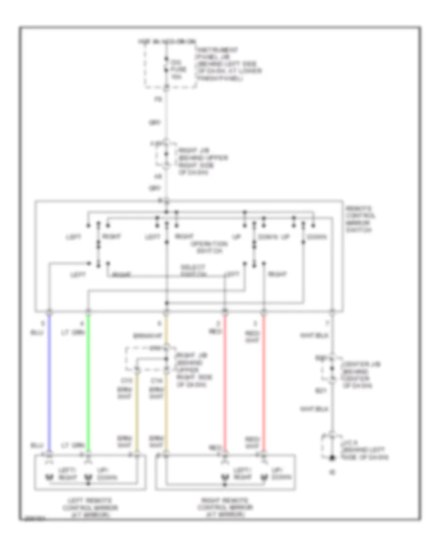 Power Mirror Wiring Diagram for Toyota Corolla CE 2005