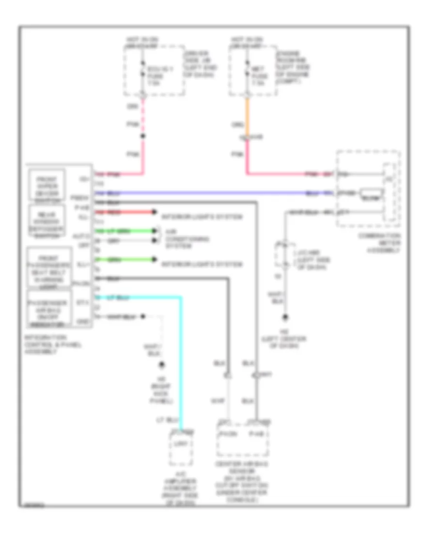 Integration Control and Panel Wiring Diagram for Toyota Sequoia Platinum 2013