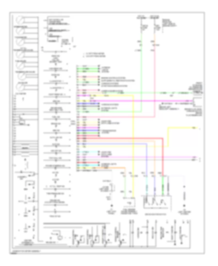Instrument Cluster Wiring Diagram 1 of 2 for Toyota Sequoia Platinum 2013