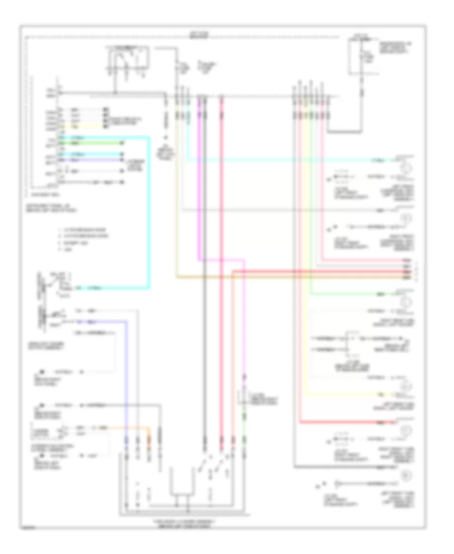 Exterior Lamps Wiring Diagram, Except Hybrid (1 of 2) for Toyota Highlander 2010