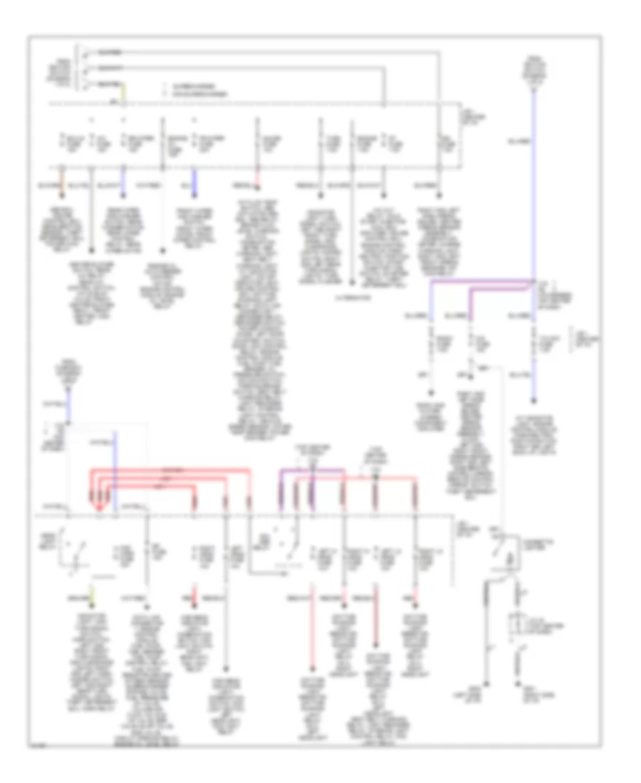 Power Distribution Wiring Diagram 2 of 2 for Toyota Previa DX 1995