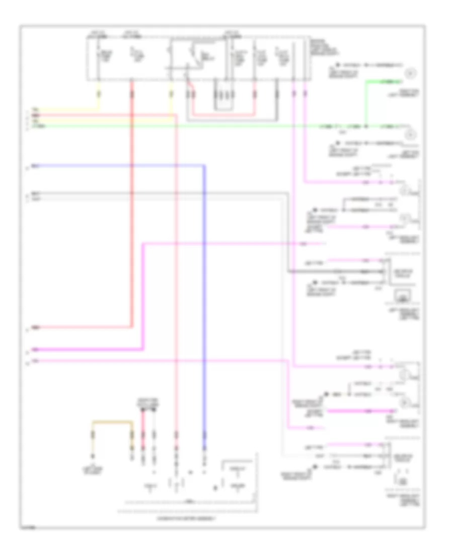 Headlamps  Fog Lamps Wiring Diagram, without DRL (2 of 2) for Toyota Prius 2011