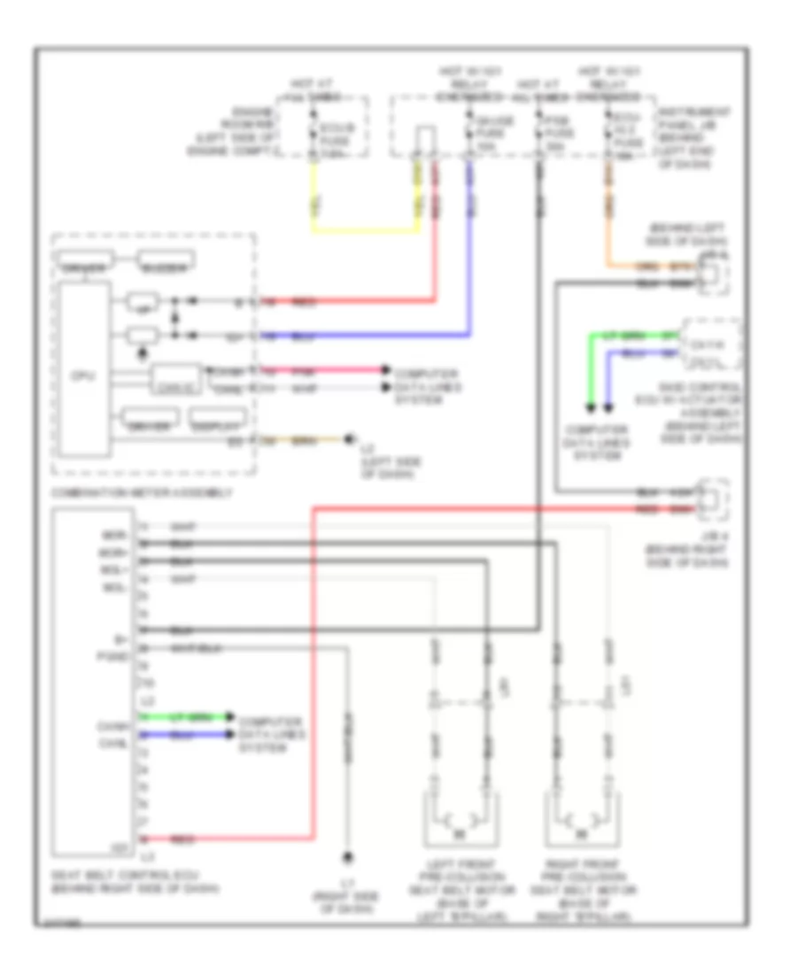 Pre Collision Wiring Diagram for Toyota Prius 2011