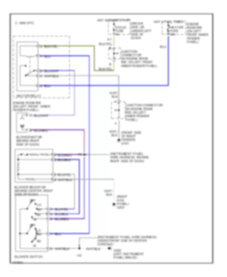 Heater Wiring Diagram for Toyota Tercel CE 1998