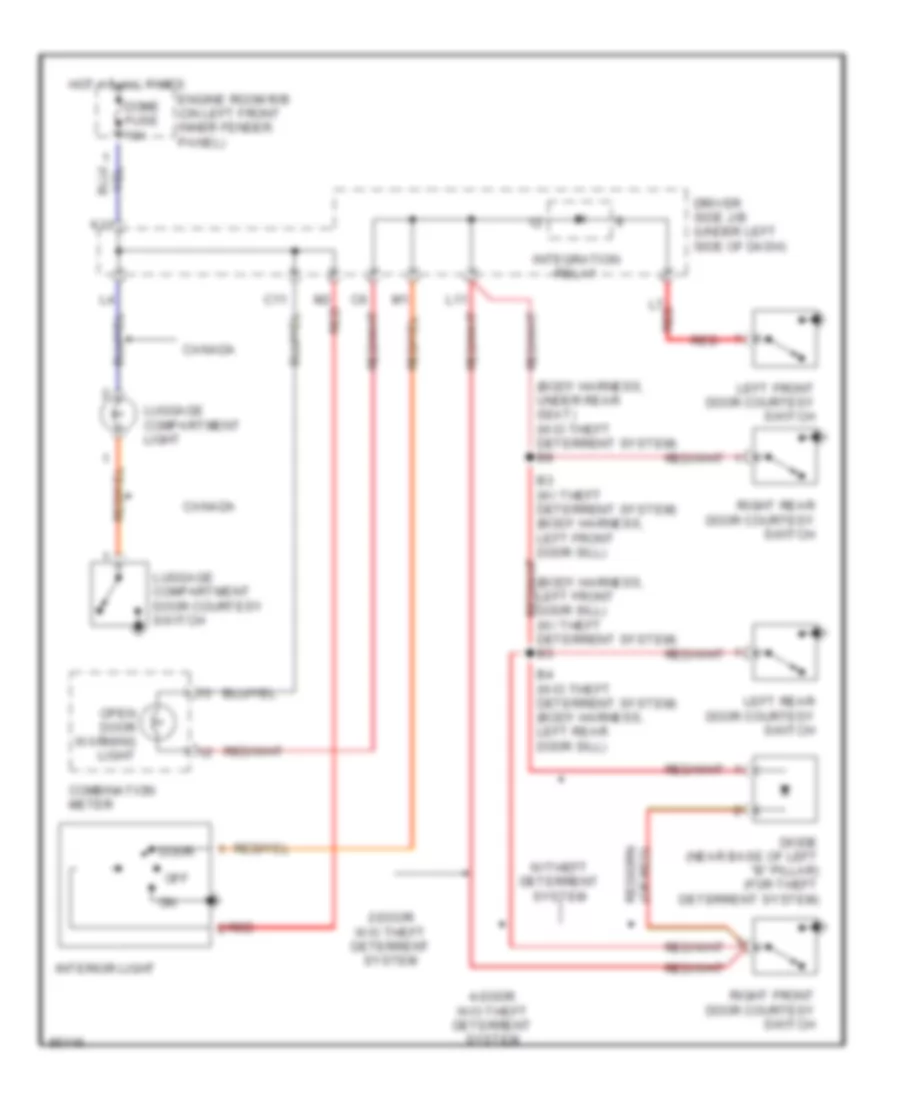 Courtesy Lamps Wiring Diagram for Toyota Tercel CE 1998