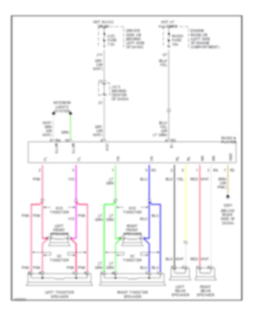 Radio Wiring Diagrams for Toyota RAV4 2001